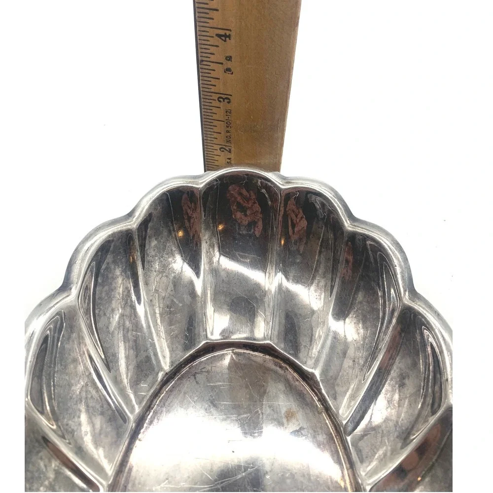 Reed & Barton Holiday 111 Silverplate Bread Tray Scalloped Oval Vintage Dish